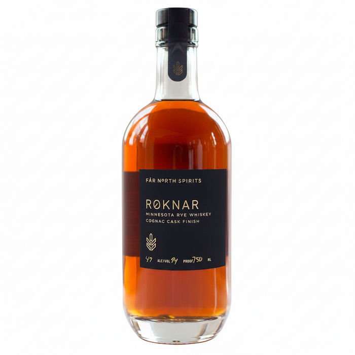 Roknar Cognac Cask Rye Whiskey 750ml Minnesota Rye Whiskey