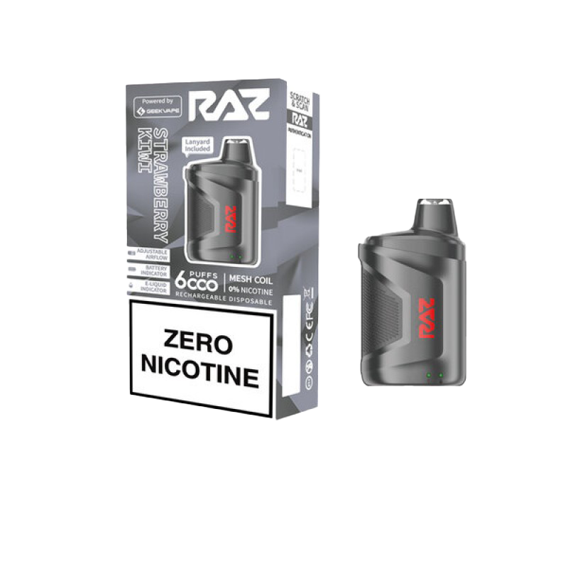 Raz 6k 0% Nic Strawberry Kiwi 0% Nicotine Strawberry Kiwi