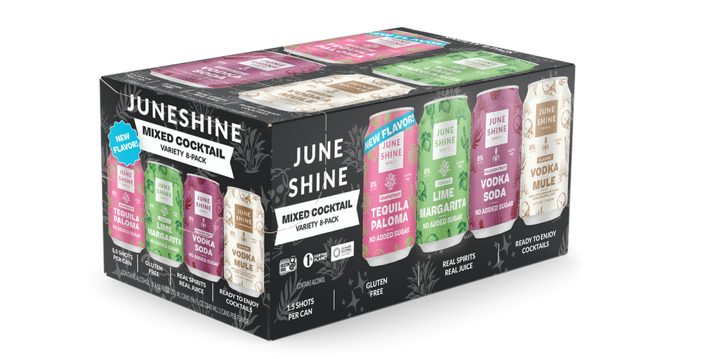 Juneshine Mixes Cocktail 8pk Variety Pack Cans Kombucha