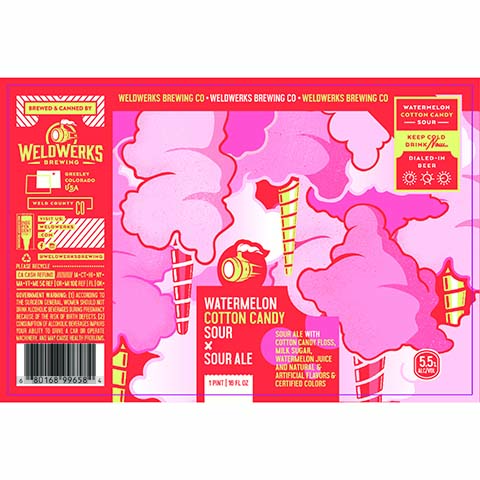 Weldwerk Wtrmln Cottn Candy Sour Ale Singe Can