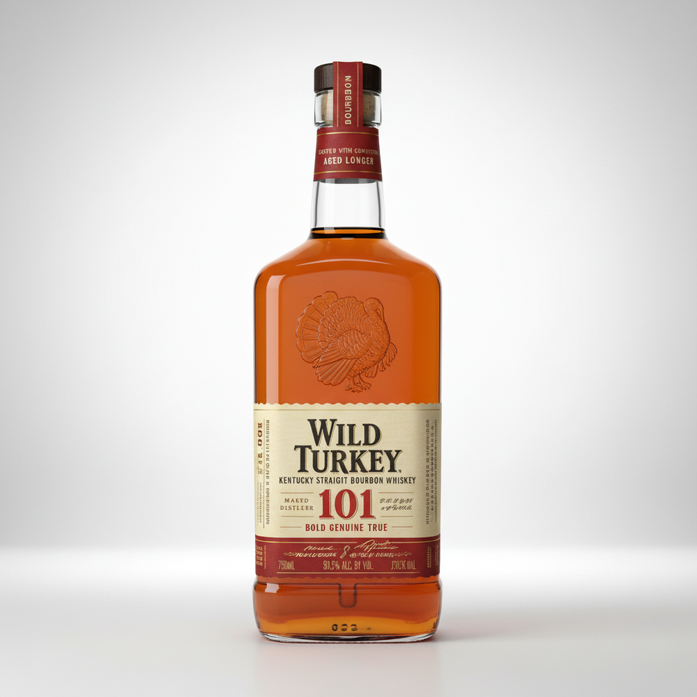 Wild Turkey 101 Bourbon Whiskey bottle