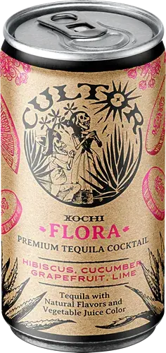Cultor RTD Tequila Flora 4pk Hibiscus, Cucumber, Grapefruit, Lime