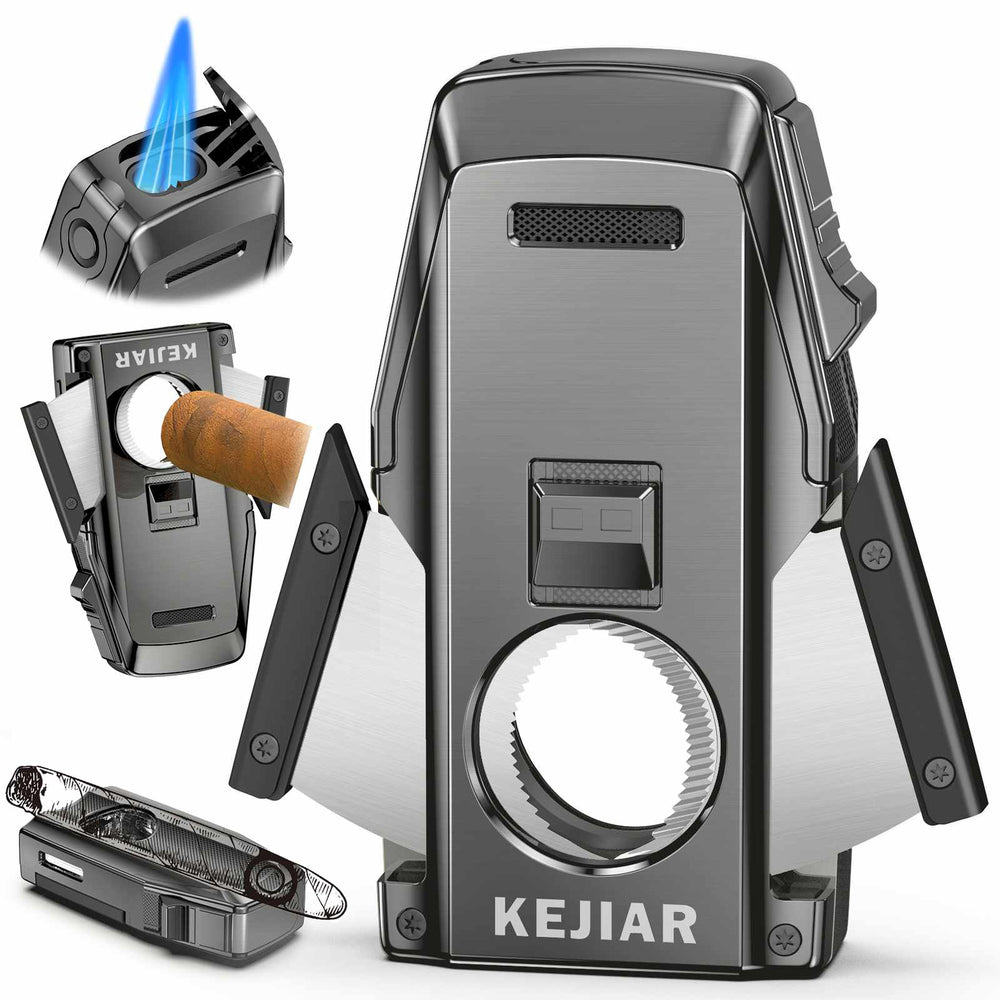 Cigar Lighter with Cutter Refillable