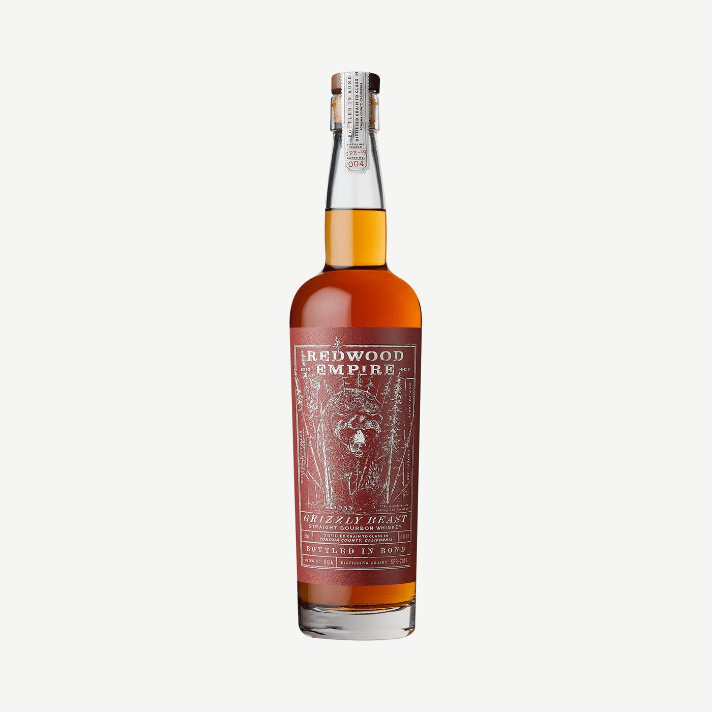 Redwood Empire Grizzly Beast Bottle in Bond Straight Bourbon