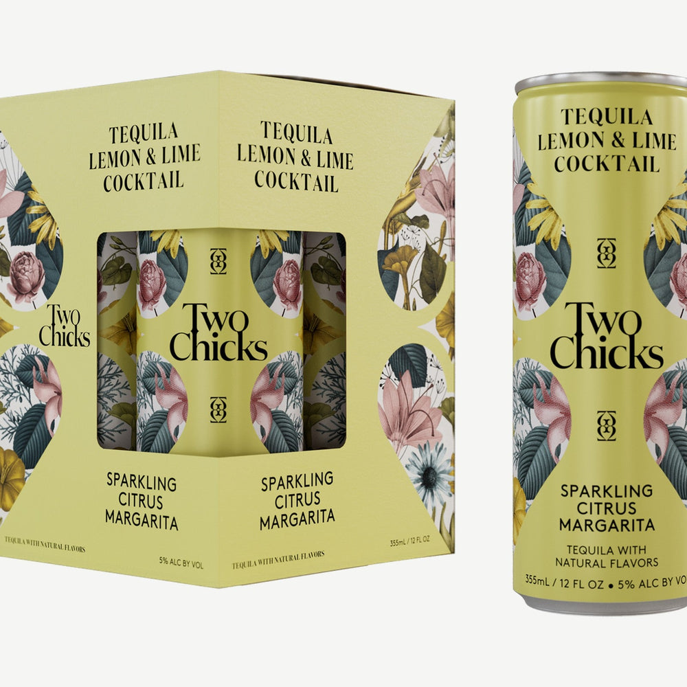 Two Chks Spark Citrus Marg 4pk Two Chicks Sparkling Citrus Margarita