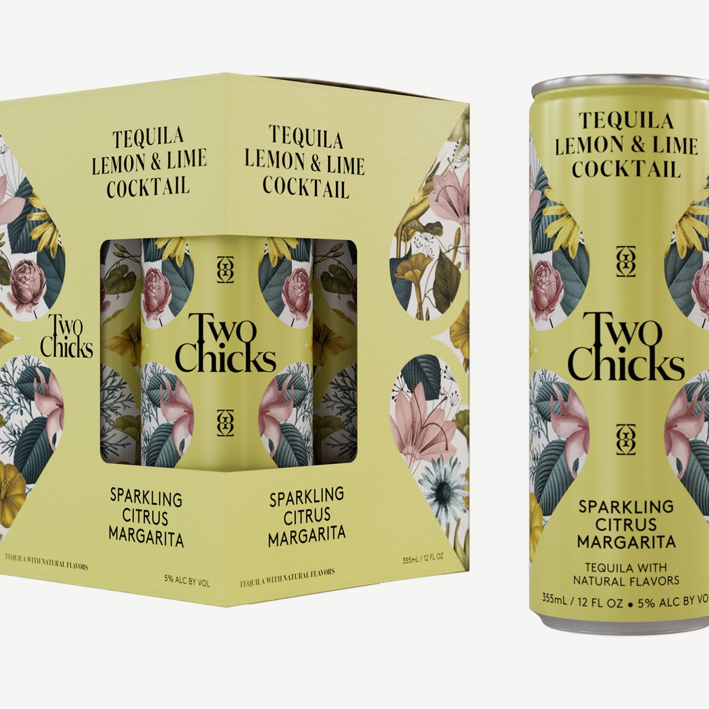 Two Chks Spark Citrus Marg 4pk Two Chicks Sparkling Citrus Margarita