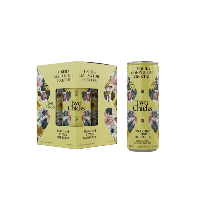 Two Chks Spark Citrus Marg 4pk Two Chicks Sparkling Citrus Margarita