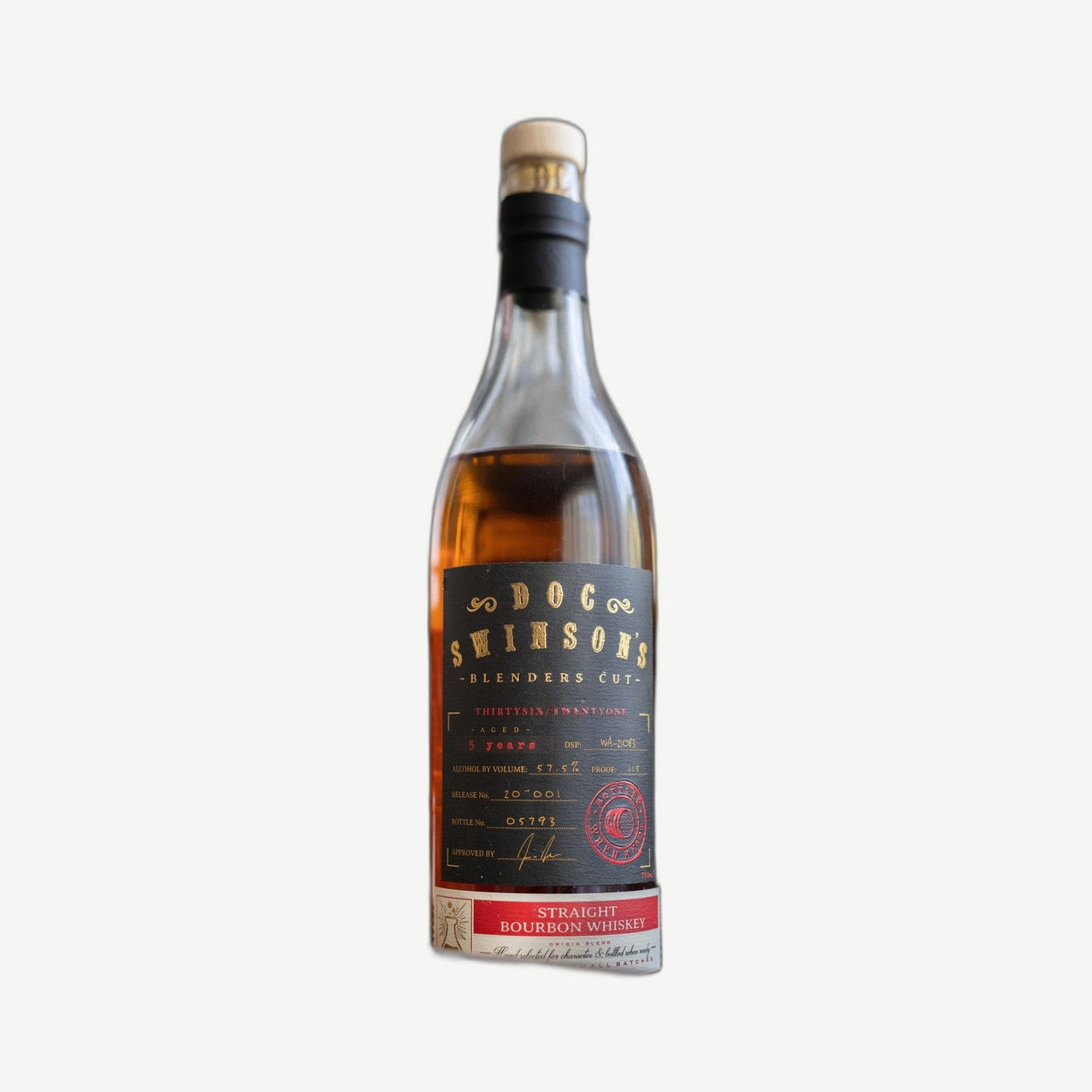 Doc Swinsons Blenders Cut Bbn 750ml 115p Straight Bourbon