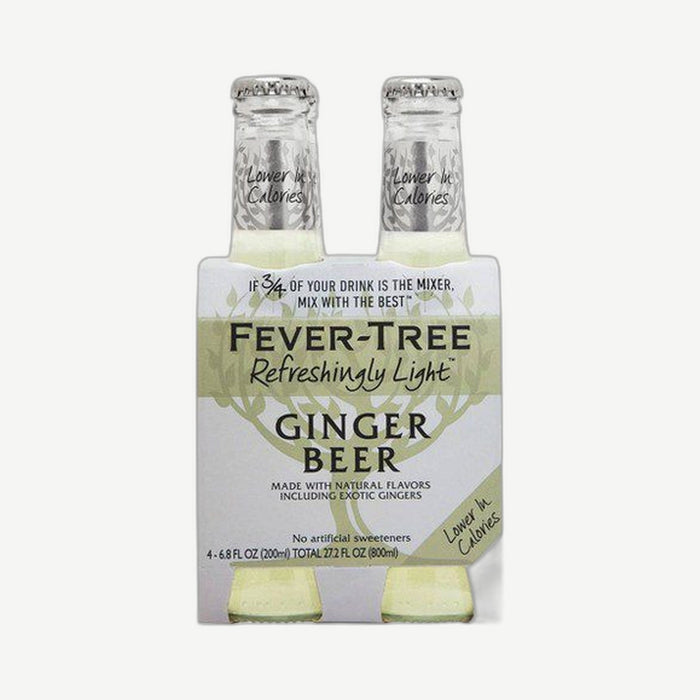 FT Light Ginger Beer 4pk Btls Fever Tree Light Ginger Beer