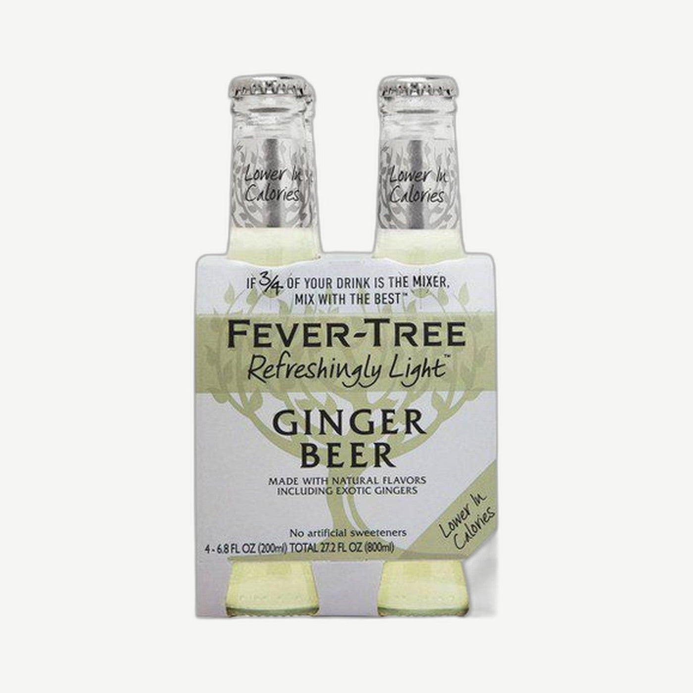 FT Light Ginger Beer 4pk Btls Fever Tree Light Ginger Beer