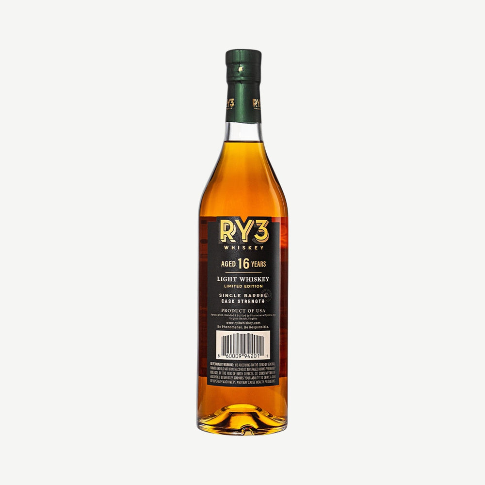 RY3 Light Whiskey 16yr Single Barrel Cask Strength