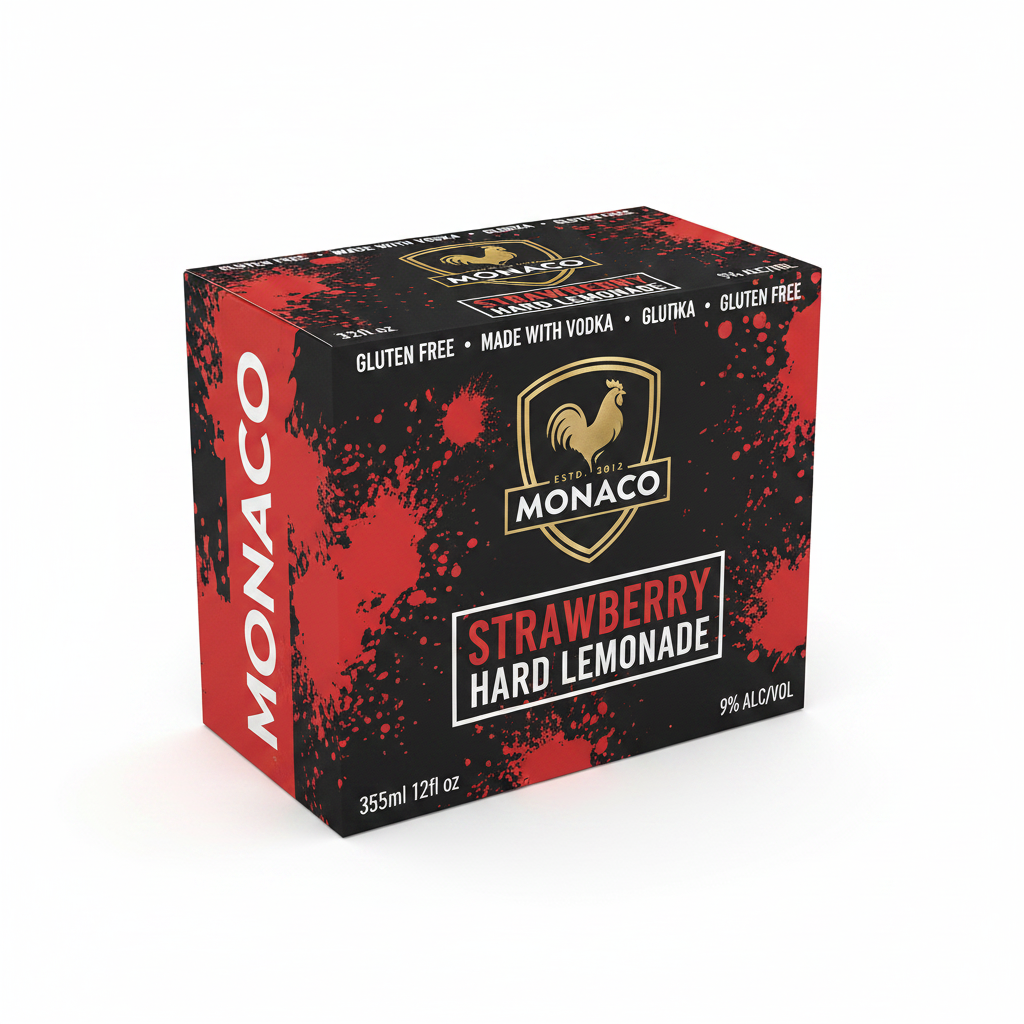 Monaco Strawberry Lmnd 355ml 355ml Can Strawberry Lemonade