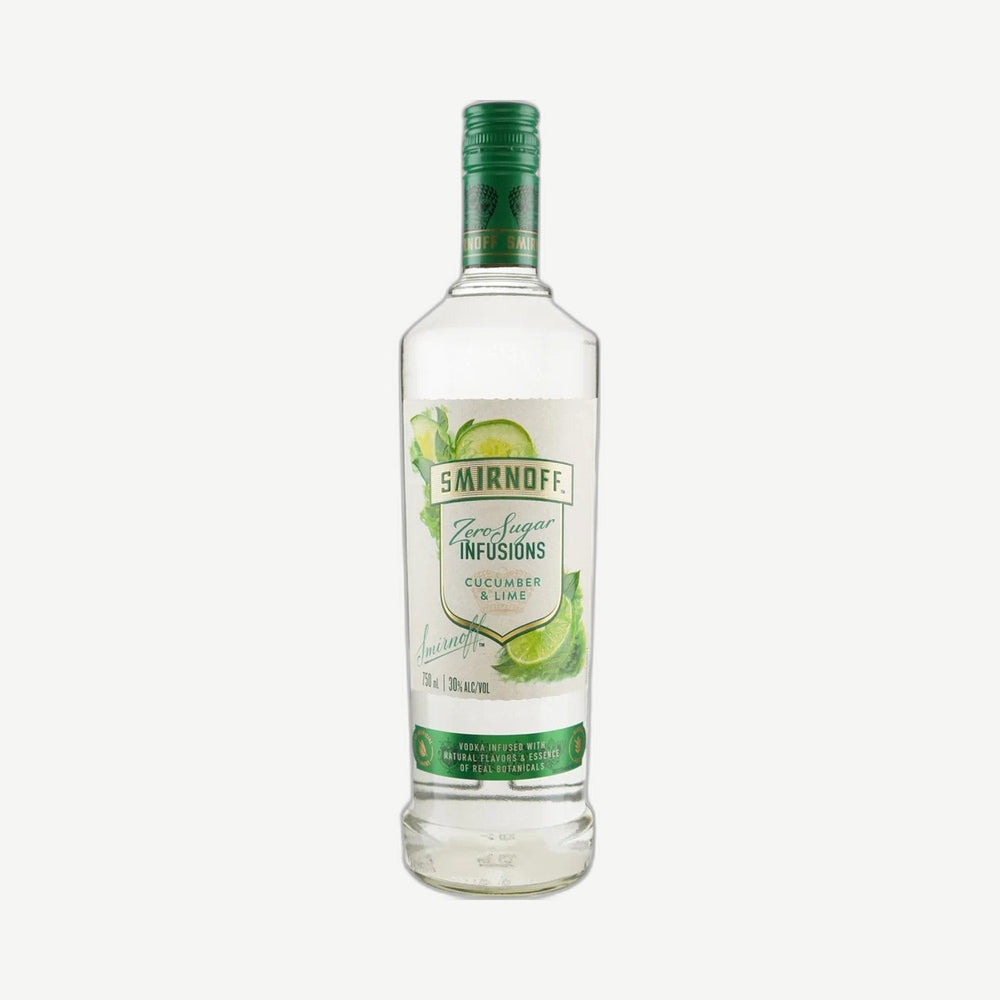 Smirnoff Inf Cucu & Lime Vodka 750ml Infusion Zero Sugar Cucumbe & Lime