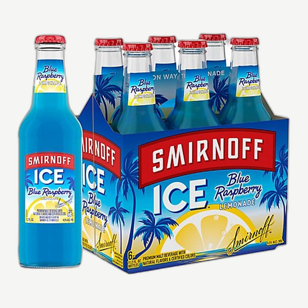Smirnoff Ice Blue Rasp Lmnd 6p 6pk Bottles Blue Raspberry Lemonade