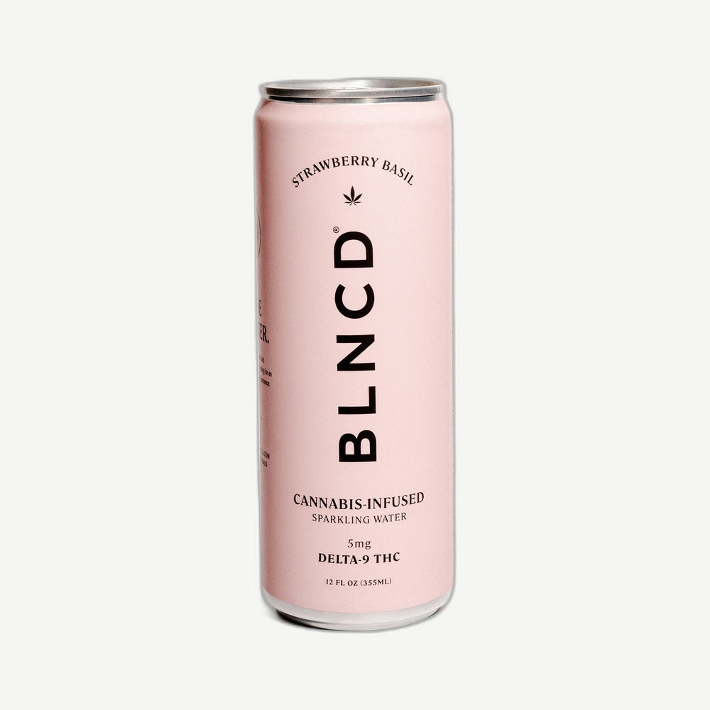 Blncd D9 5mg Strawberry Basil Cannabis Infused Sparkling Water