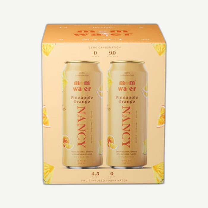 Mom Water Nancy Pnpl Orange 4pk Cans Pineapple Orange