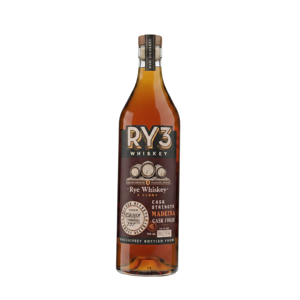 RY3 Rye Whiskey Madeira Barrel Single Barrel Cask Strength