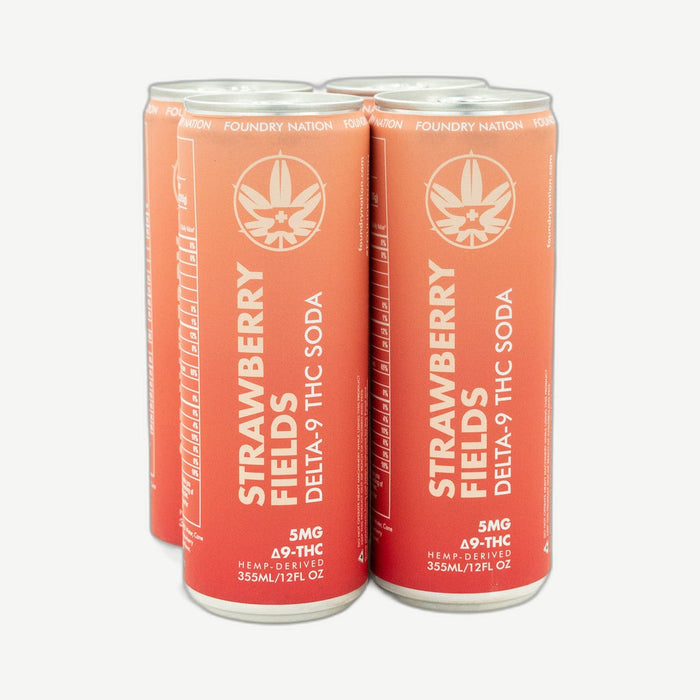 Foundry Thc Strawb Field Soda D9 Thc infused Soda 5mg Thc