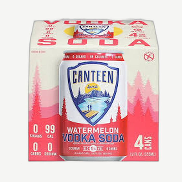 Canteen RTD Wtrmln Vdka Soda 4pk Watermelon Vodka Soda
