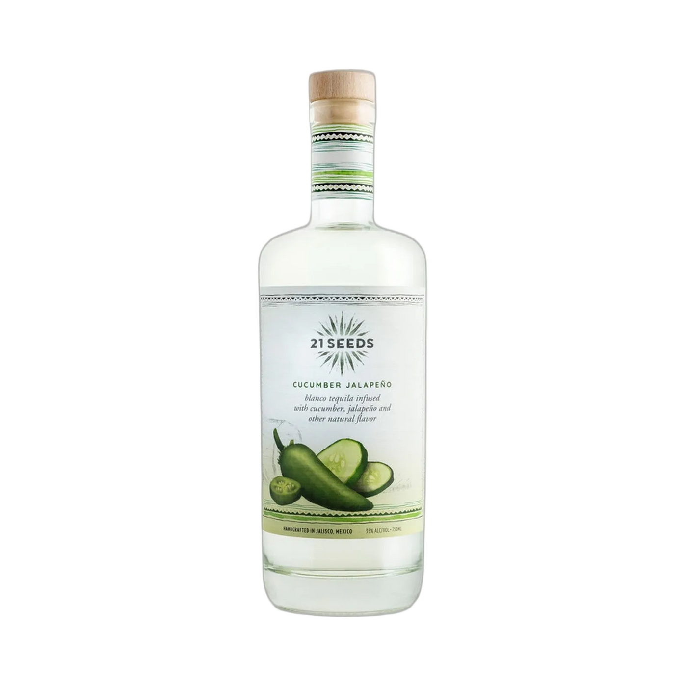 21 Seeds Cucumber Jalapeno Teq Tequila Blanco with Cucumber Jalapenos