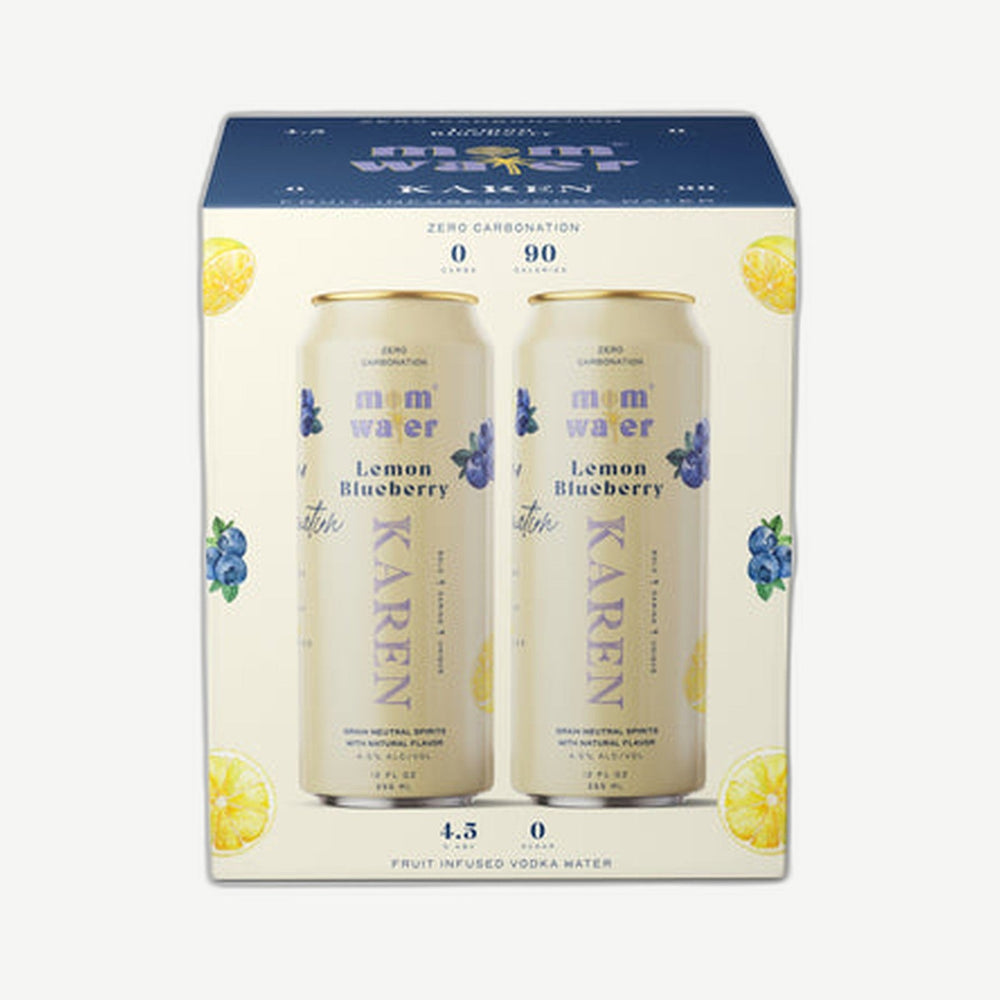 Mom Water Karen Lmn Blueberry 4pk Cans Lemon Blueberry