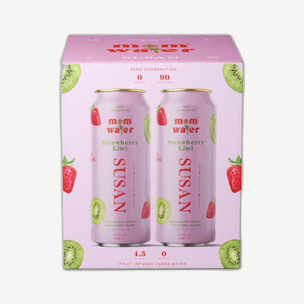 Mom Water Susan Strawbery Kiwi 4pk Cans Strawberry Kiwi