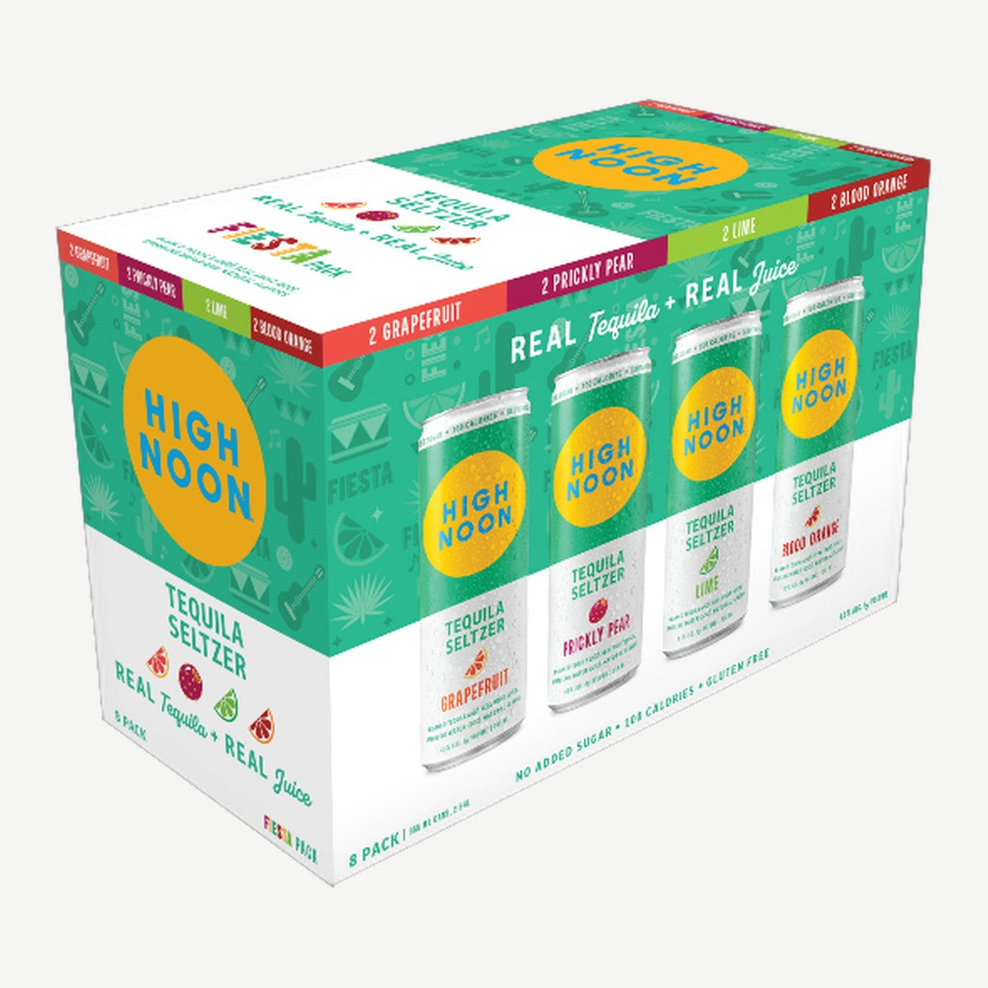 High Noon Tequila Fiesta 8pk Tequila Seltzer Fiesta Variety Pack 8pk