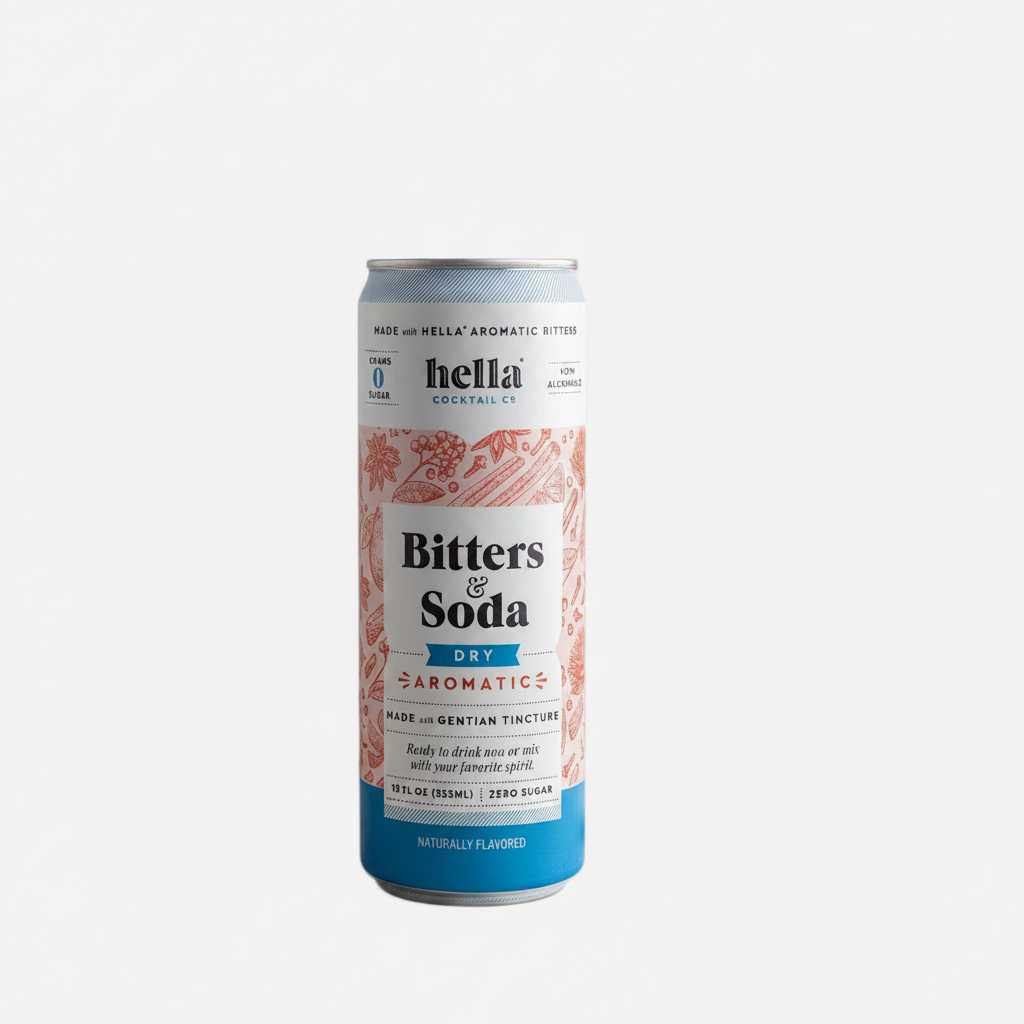 Hella Bitters & Soda Clsc Dry 4pk Cans Classic Dry Aromatic