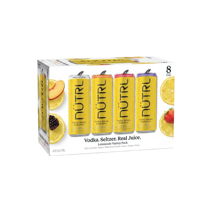 Nutrl Vodka Seltz Lmnd 8pk 8pk Lemonade Seltzer Variety Pack
