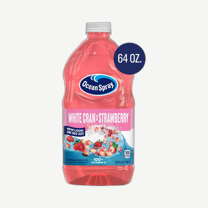Ocean Spray Wht Cran Strw 64oz White Cran Strawberry