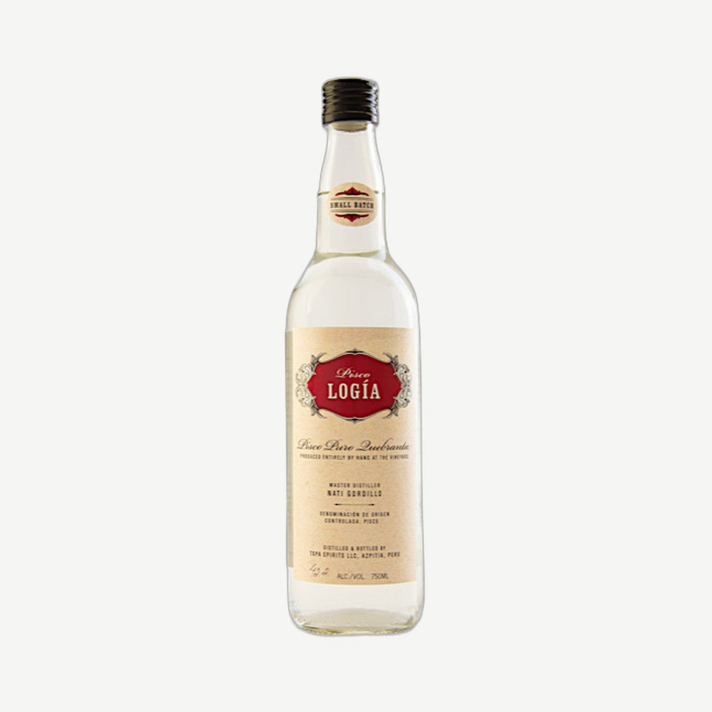 Pisco Logia Pura Quebranta 750 Pisco from Peru