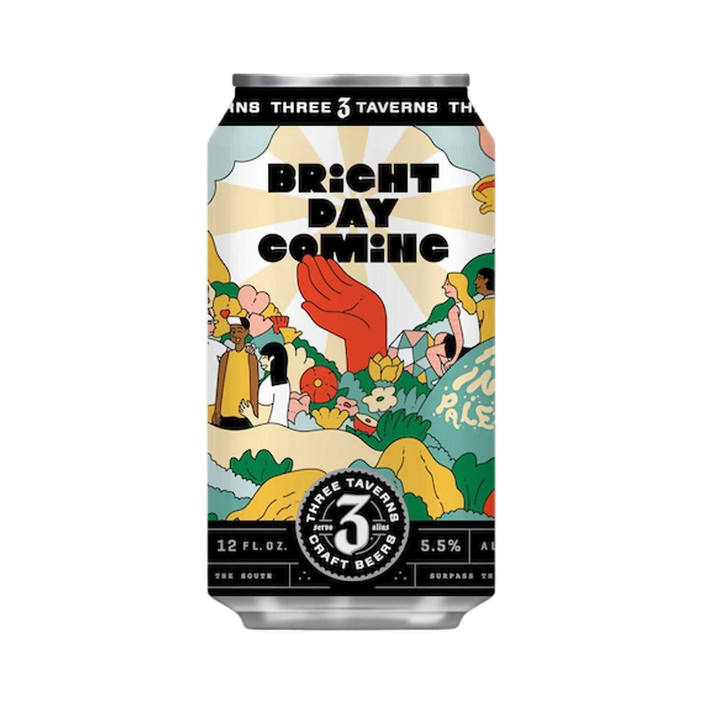 3T Bright Day Coming Hazy IPA Three Taverns 6pk Cans