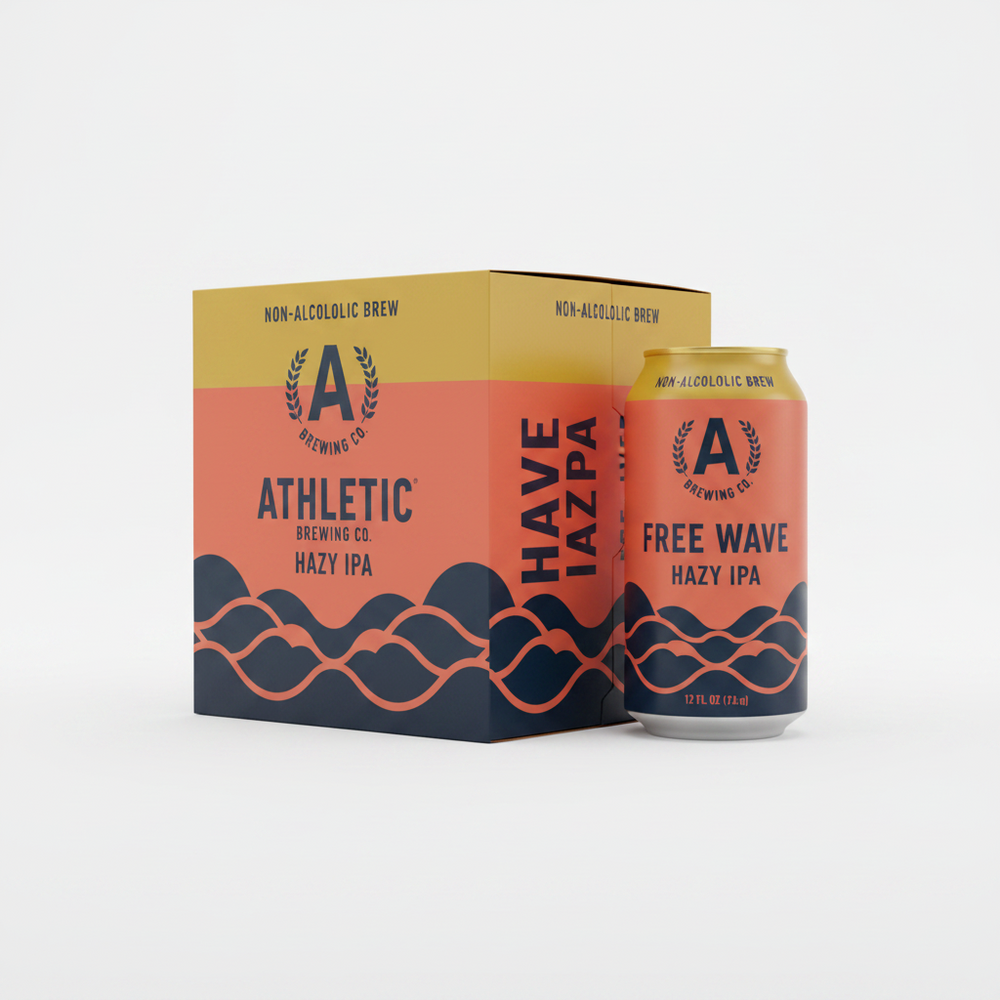 Athletic Free Wave Hazy Ipa Athletic Brewing Non Alcoholic Beer 6pk