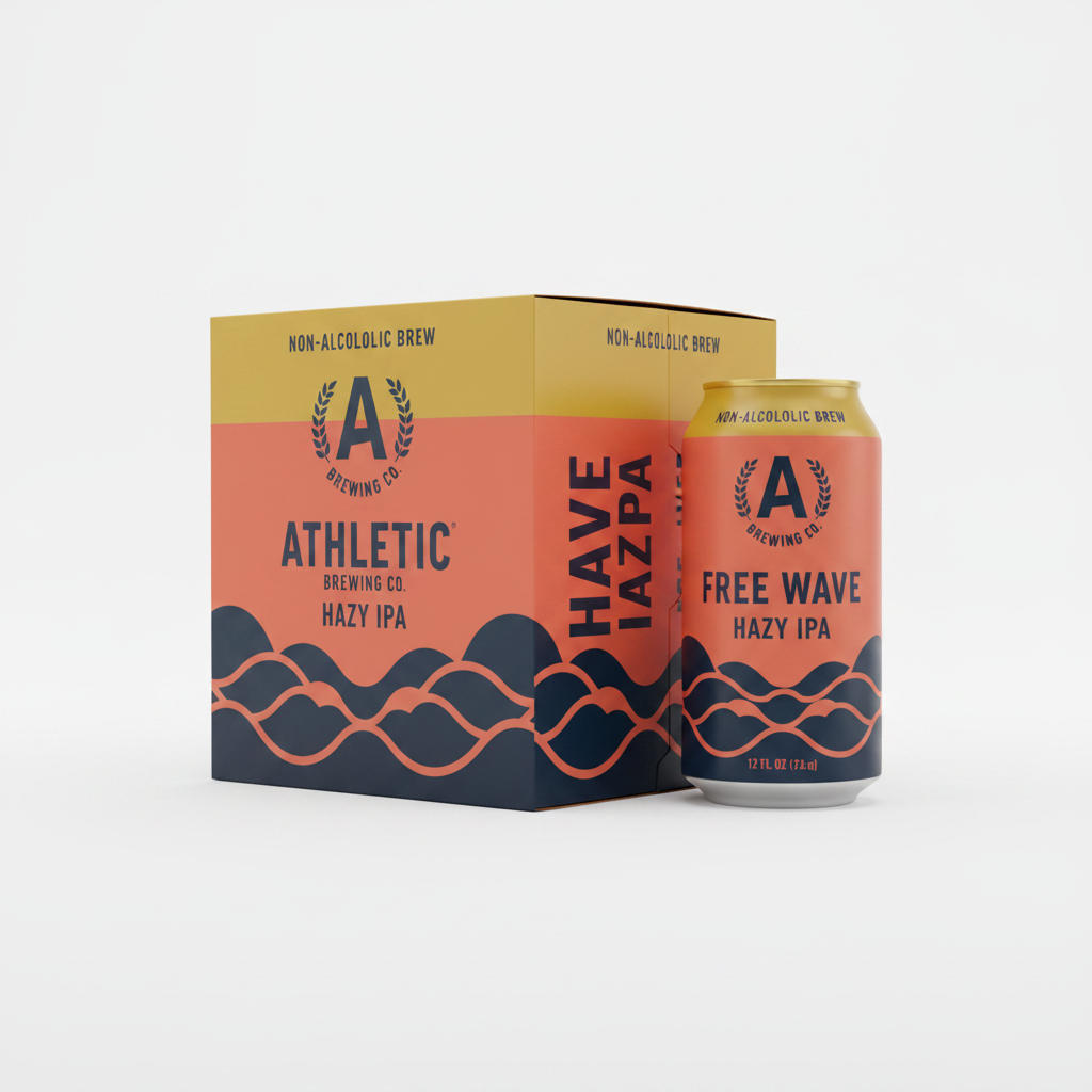 Athletic Free Wave Hazy Ipa Athletic Brewing Non Alcoholic Beer 6pk