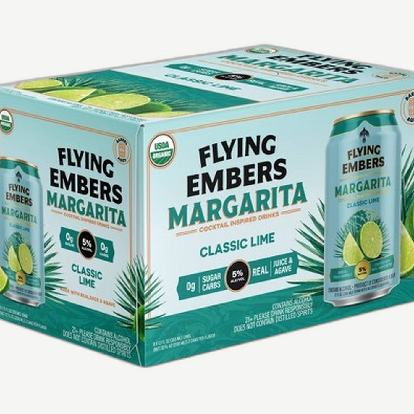 Flying Embers Clsc Lime Marg 19.2oz Classic Lime Margarita Hard Kombu