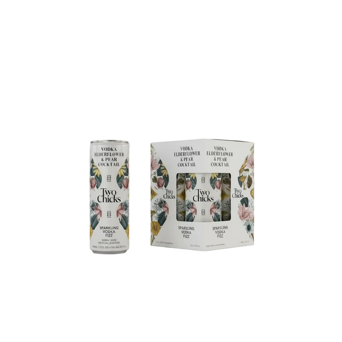 Two Chks Spark Vodka Fizz 4pk Two Chicks Sparkling Vodka Fizz