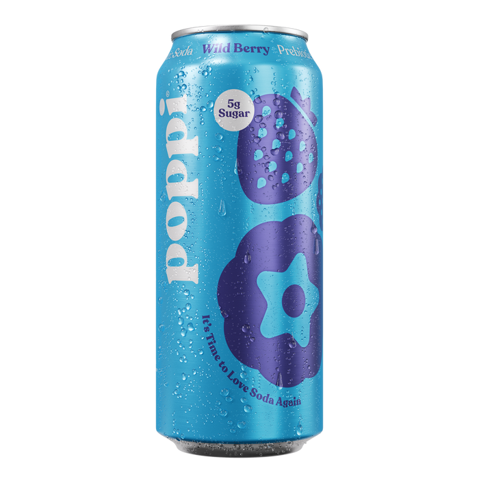Poppi Wild Berry 16oz Prebiotic Soda