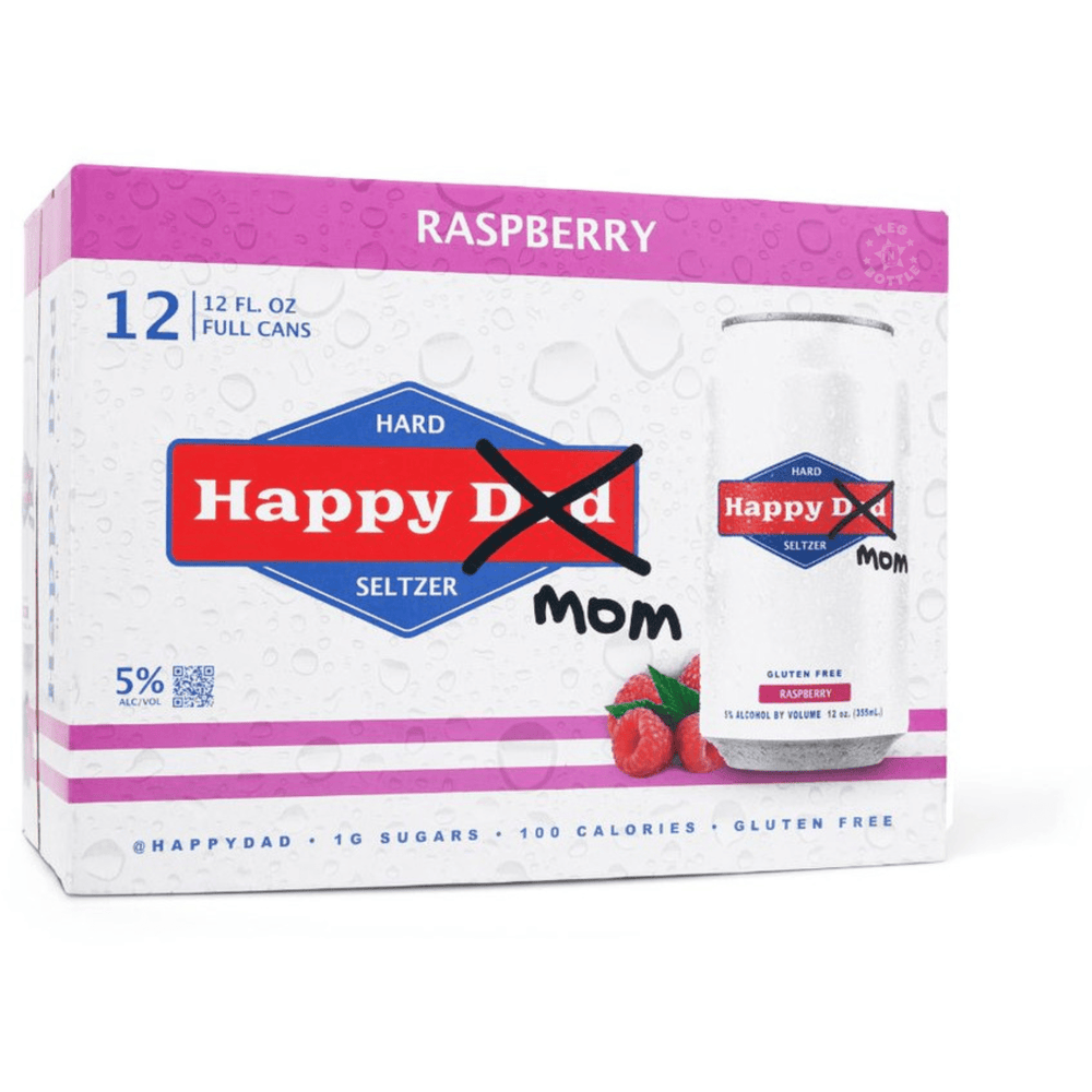 Happy Dad Mom Raspberry 12pk Happy Mom Seltzer 12pk