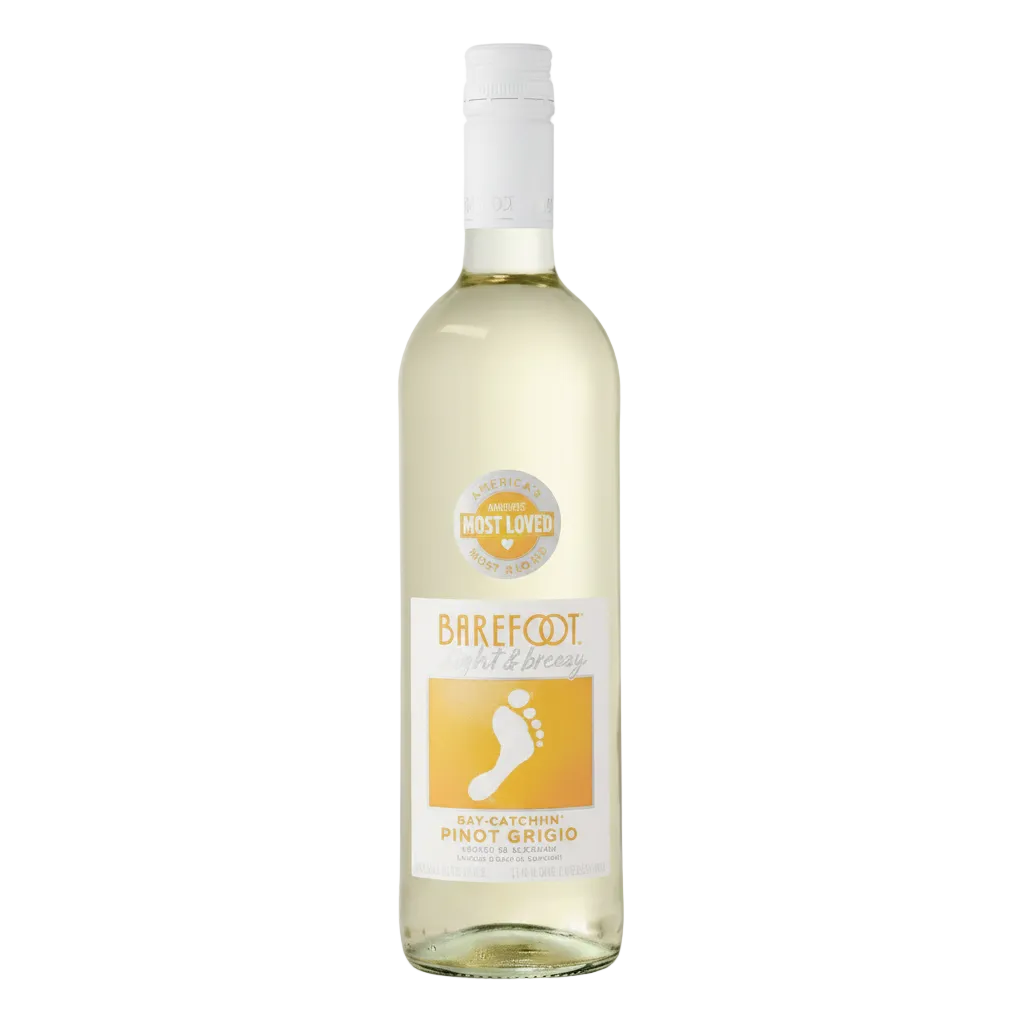 Barefoot B&B Pinot Grigio 750 750ml Bright & Breezy
