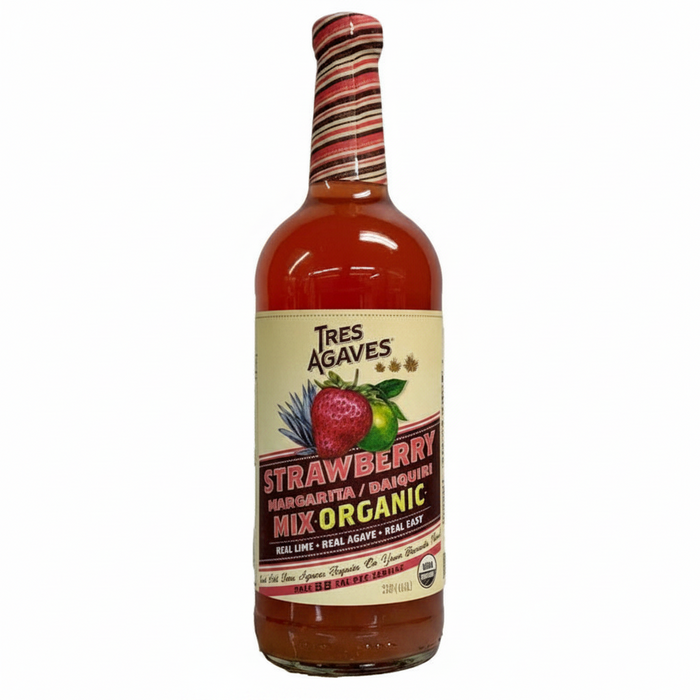 Tres Agaves Straw Marg Mix 4pk 4pk Btl Strawberry Margarita Mix