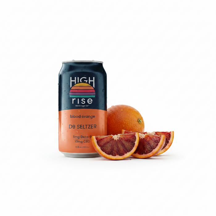 High Rise D9 Seltzer Bld Orng Blood Orange 4pk Cans