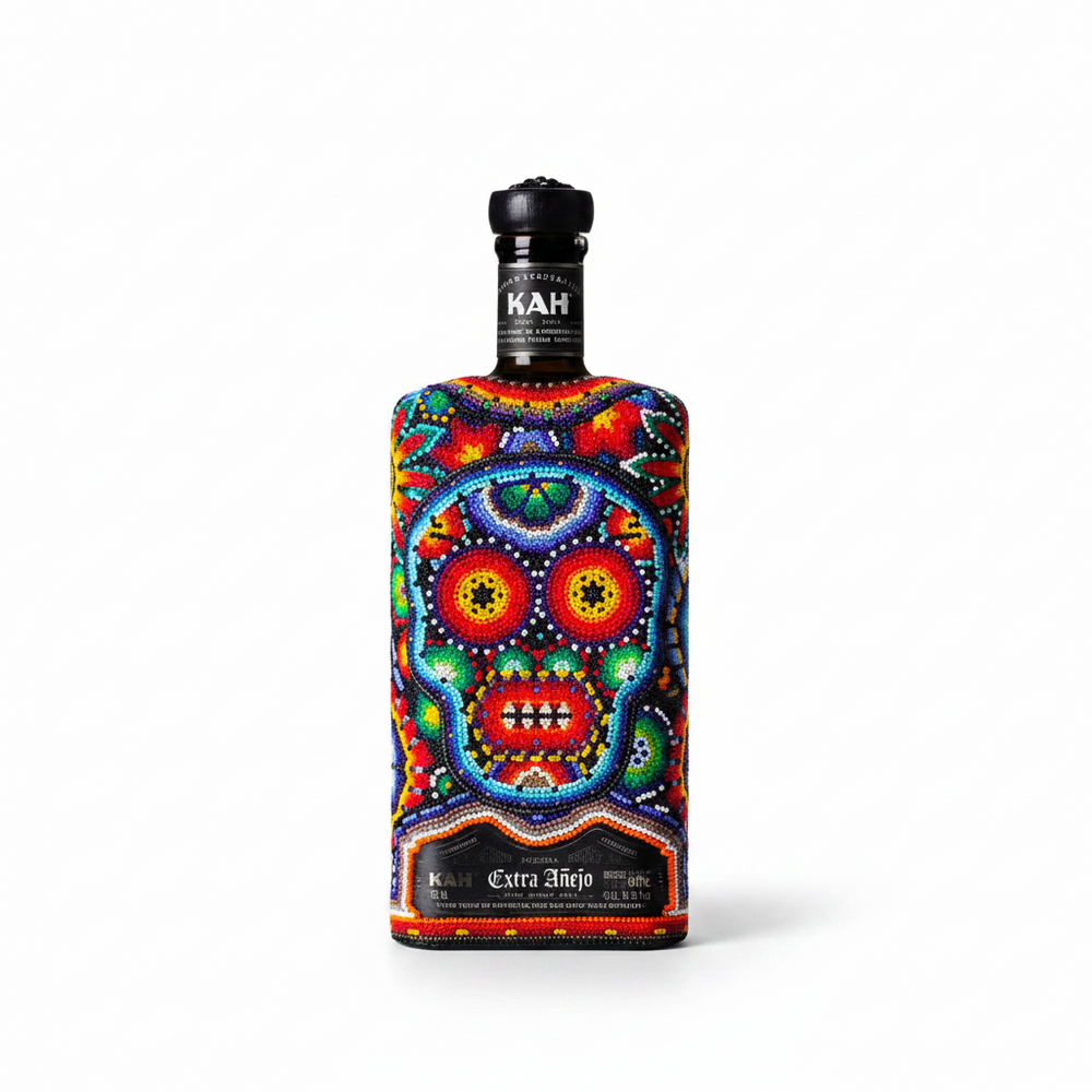Kah Huichol Beaded 10yr Ex Anj Extra Anejo 750ml