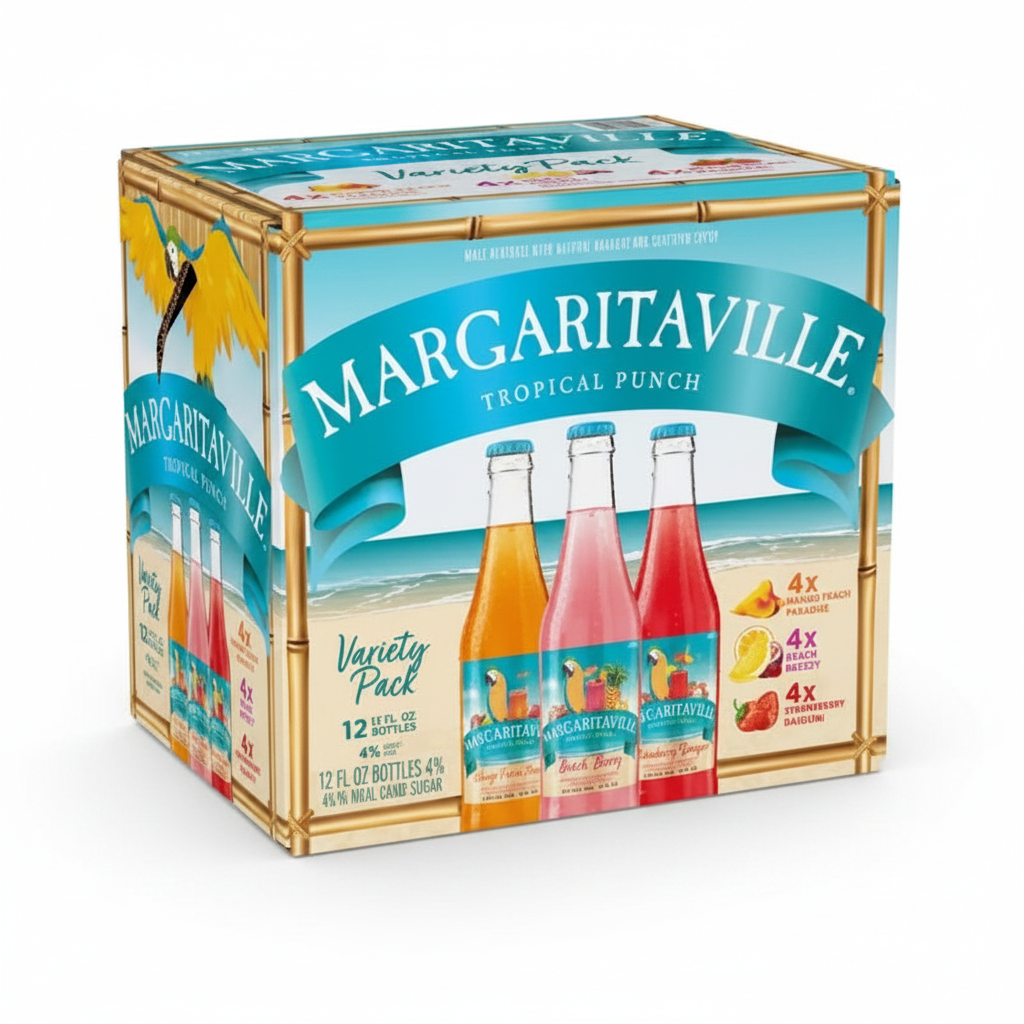 Margaritavile Trop Pnch 12pk Tropical Punch Variety 12pk Bottles