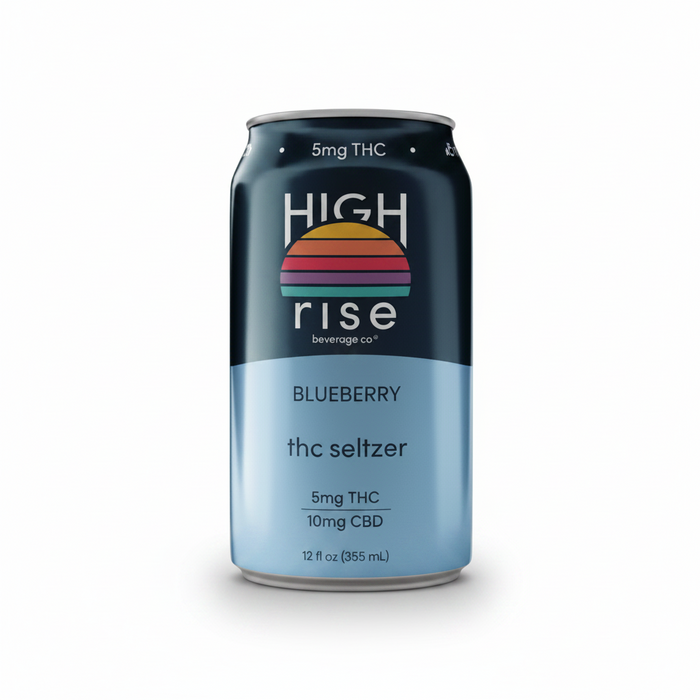 High Rise D9 Seltzer Blueberry Blueberry Single Cans