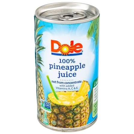 Dole Pineapple Juice 6oz Cans