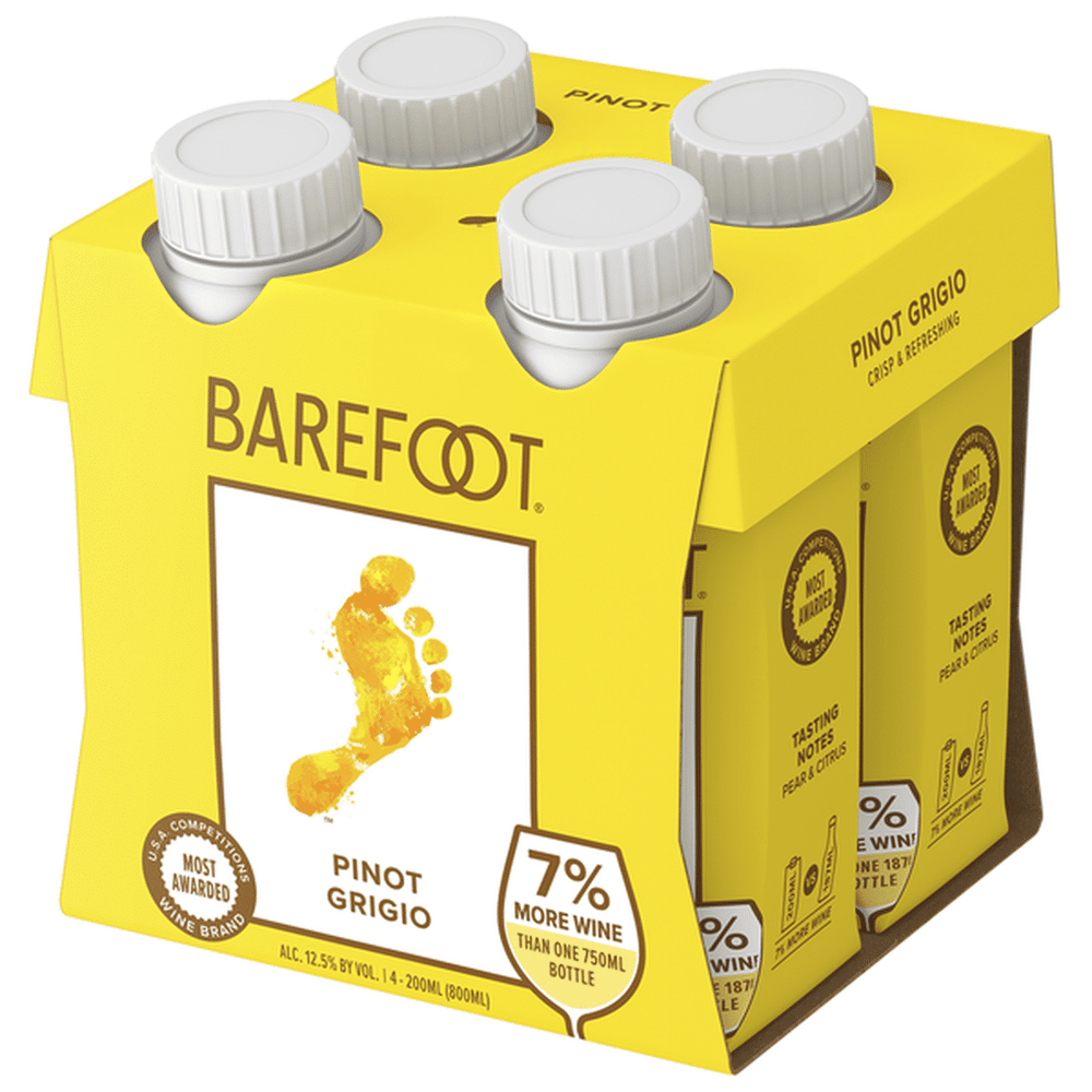 Barefoot Pinot Grigio 4pk 200ml