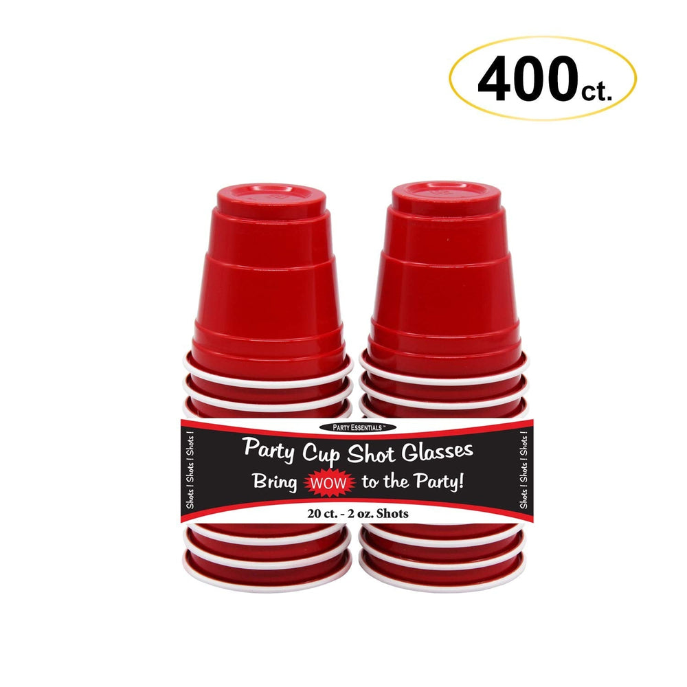 Party Essential Red Shot Cups 2oz