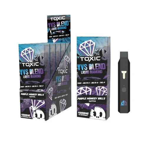 Toxic VVS 4g Disp Purp Mnk Bls 4g Disposable Puple Monkey Balls